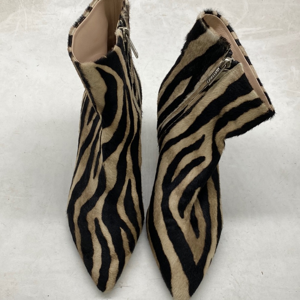 Cavallini zebra design leather ankle boots sz39 EU